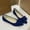 Blue, variant on Womens Ballet Flats, Wide Width Comfortable Pointed Toe Slip-On Dressy Work Office Shoes Blue US9
