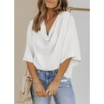 thumbnail image 5 of Womens Blouses and Tops Short Sleeve Chiffon Shirts and Tops, 5 of 8