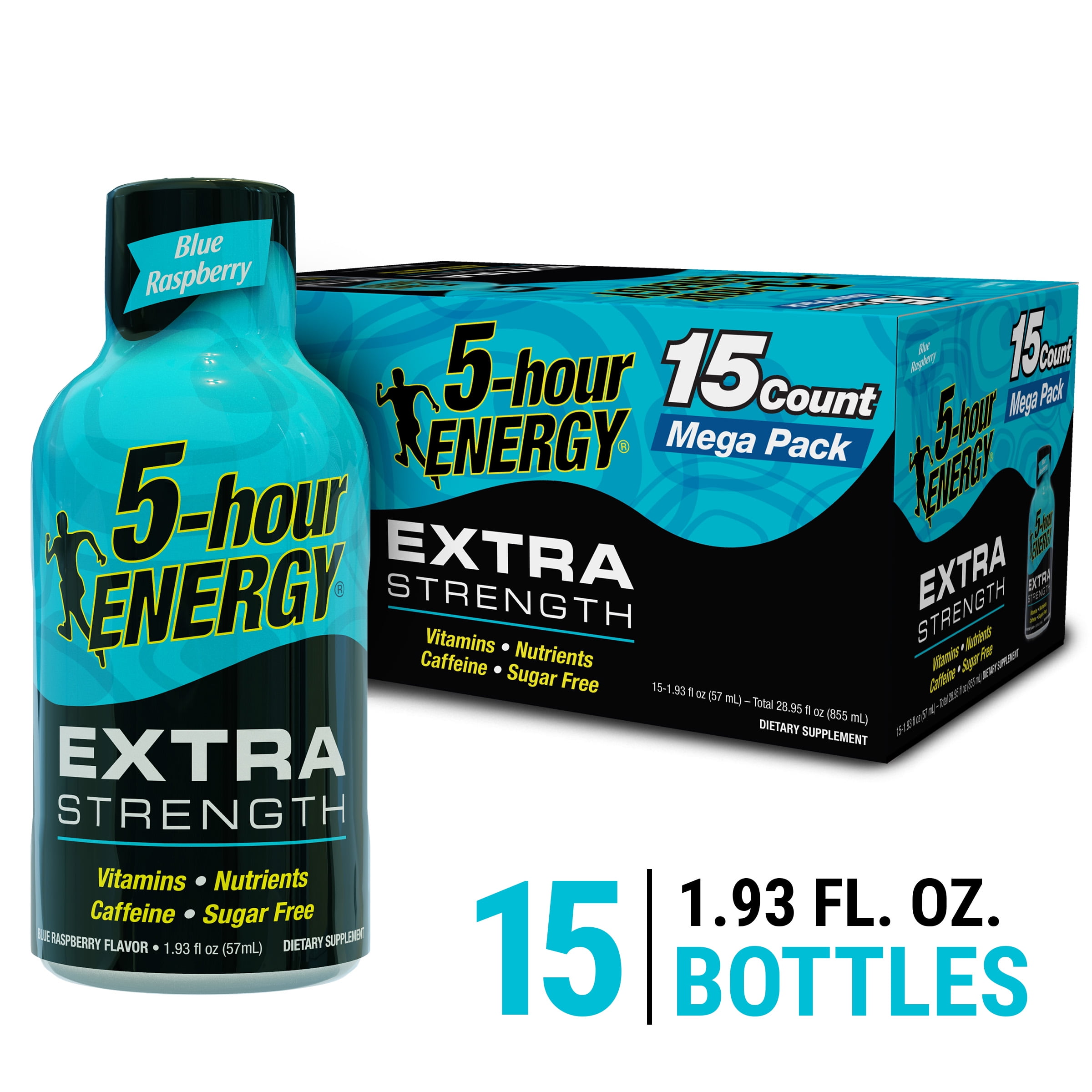 5 Hour Energy Shot Extra Strength Peach Mango 1 93 Oz 15 Count Walmart Com Walmart Com