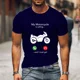 thumbnail image 1 of Camiseta para hombre con el mensaje "Mi motocicleta me llama y debo ir", estampado para hombre, ropa urbana, camisetas gráficas de manga corta, cuello redondo, ropa Harajuku, 1 of 6