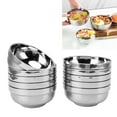 thumbnail image 3 of Yajisi 10Pcs 304 Stainless Steel Bowl Set Double Walled Insulated Soup Rice Bowl for Home School Kids 9.84x5.91x5.91in, 3 of 8