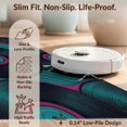 thumbnail image 6 of Design&I 9'x12' Washable Area Rug Vinyl Record Cd Retro Funky Wave Tapete Redondo Groovy Wet Music Refined for Great Room, Large Living Giant Skid-Resistant, 6 of 7