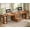 Fluted Brown, variant on 96.5 Inch 2 Person Desk with Storage, Farmhouse Double Desk with Drawers and Open Shelves, Home Office Desk with Printer Stand and File Drawer, Grey