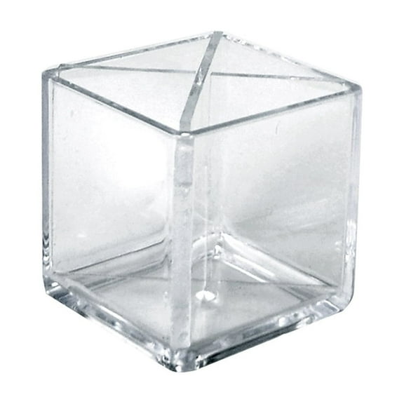 Azar Displays 556358 Cube Pencil Holder with Divider 5"W x 5"D x 5"H, 2-Pack