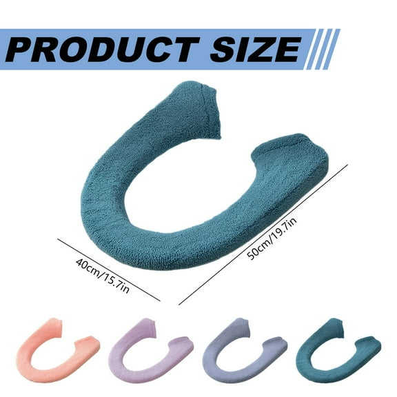 1 Toilet Seat Cover Thicker Bathroom Soft Toilet Seat Cover Warmer Stretchable Elongated Toilet Seat Washable Easy Installation Comfortable Cushioned Toilet Lid All Oval Toilet