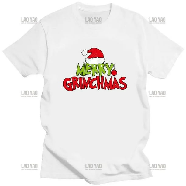 2023 Feliz Navidad Grinch vacaciones bebiendo camiseta para hombres independientemente del género camisetas para hombres y mujeres