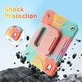 thumbnail image 5 of Allytechgrou Rugged Case for Apple Air 11 Inch M3 M2 2025 2024, Heavy Duty Shockproof Kickstand Handle Design with Shoulder Strap Kids Friendly Drop Protection Case for iPad Air 11", Colorful Pink, 5 of 5