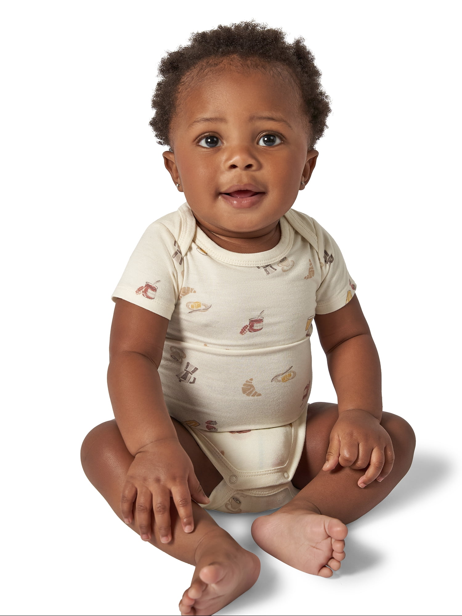Modern Moments by Gerber Baby Neutral Super Soft Viscose Short Sleeve Bodysuits, 2-Pack, Sizes 0M-12M