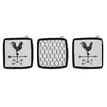 thumbnail image 2 of VHC Brands Cotton Pot Holder Set of 3, Heat Resistant, Kitchen Potholders, Down Home Collection, Square 8x8, Soft White, 2 of 3