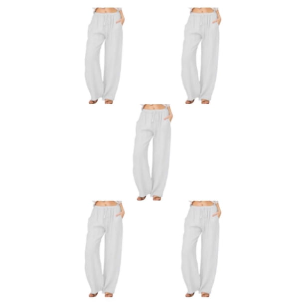 Minnieouse Manténgase a la moda con estos cómodos y modernos pantalones sueltos para mujer, de diario, de algodón, informales, para mujer, Type2 NO2