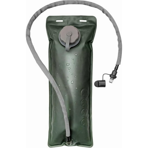 OFEFE 3-Liter Hydration Bladder with Insulated Tube - BPA-Free, Leak-Proof Water Reservoir for Hiking, Cycling, Camping & Outdoor Adventures (Military-Grade, Foliage Green)