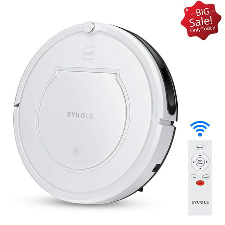 Eyugle KK320 Robot Vacuum Cleaner Sweeping and Mopping Robotic Vacuum Cleaning Dust and Pet Hair, 900Pa Strong Suction and App Control, Route Planning on Hard Floor,