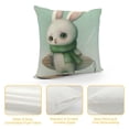 thumbnail image 4 of Orinice Bunny Graphic Decorative Throw Pillow Cover for Home Couch Living Room Bed Sofa - Summer Printed on Both Sides 1PC 20x20in, 4 of 5