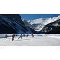 thumbnail image 2 of Hockey players playing on the frozen Lake Louise Mount Victoria Banff National Park Alberta Canada Poster Print, 2 of 2