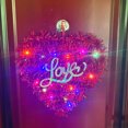 thumbnail image 6 of Lighted Peach Heart Sign Door Hanging Valentine's Day Garland with LED String Lights ABS Material Red Color Easy to Hang for Indoor or Outdoor Decor Party Wall Decoration DIY Craft Project, 6 of 7