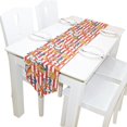 thumbnail image 5 of EREHome Stripe Anchor Starfish Ocean Table Runner 13x70 Inches Red Table Top Decoration, 5 of 5