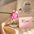 thumbnail image 4 of Mom Appreciation Plaque - Floral Butterfly Heart Decorative Grateful Acrylic Desk Decor Mothers Daughter To Mom Present Mother's Day Birthday Gift Valentine Mother Father Teachers Day 3.9x3.9 0.6, 4 of 6