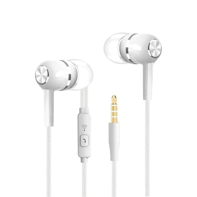 Wired In-Ear Headphones with Microphone, Noise Isolating Earbuds, High Definition Stereo Sound, Multi-Function Button, Compatible with 3.5mm Devices