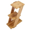 thumbnail image 6 of Bamboo Plant Stand 3 Tier  Plant Narrow Shelf Unit Small Tabletop Desktop Plant Pot Shelf Storage Rack Outdoor Indoor 3 Pots Holder Flower Rack, 6 of 7