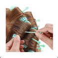 thumbnail image 4 of 180 Pcs Hair Roller Pins,Casewin Plastic Pins Roller Picks for Fixed Old Fashioned Hair Rollers and Brush Roller Curlers Hair Styling Tool Needle Structure Knitting Tool (Random Color), 4 of 7