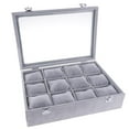 thumbnail image 1 of Caja organizadora de exhibición Yinane Escaparate de joyería de terciopelo Con tapa, 1 of 8