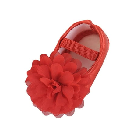 

Cathalem Girl Shoes Size 12 Toddler 13 Girl Baby RD Chiffon Flower Shoes Walking Band Kid Toddler Canvas Slip on Shoes Boys Red 13