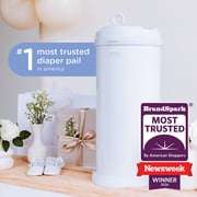 Ubbi Stainless Steel Diaper Pail, Odor Locking, No Special Bag Required, Award-Winning, Registry Must-Have, White