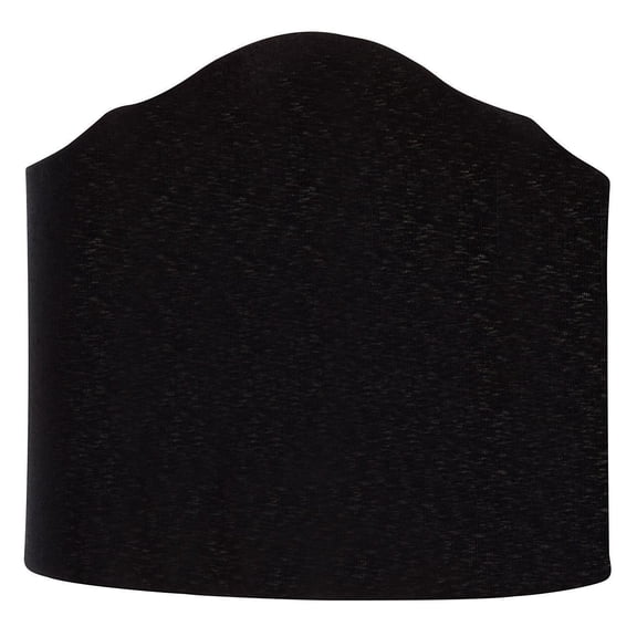 Black 6 Inch Wall Sconce Clip on Shield Lamp Shade with scalloped design