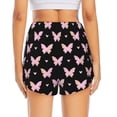thumbnail image 2 of Lsque Gradient Butterfly Printed Women's Running Shorts with Liner Pockets,Elastic Quick Dry Workout Athletic Gym Yoga Shorts,Womens High Waist Shorts-Medium, 2 of 9