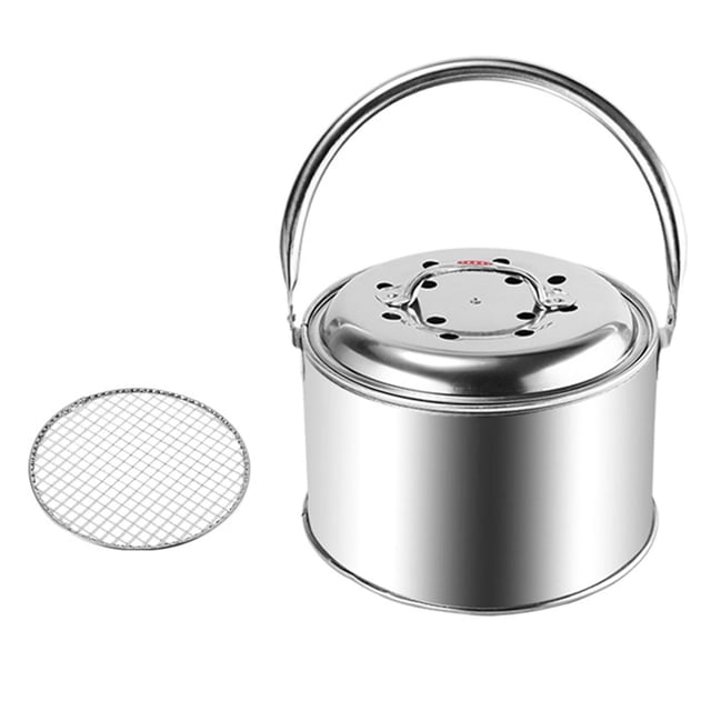 Firepit para estufa individual con accesorios multifunción portátil aterial acero inoxidable para acampar en interiores, patio trasero, leña, perros M Zulema Hoguera de la estufa