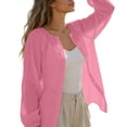 thumbnail image 5 of Sun Protection Shirt Summer Shirts for Women Lightweight Outdoor Hiking Running Beach s for Women Full Zip Thin Shirts for Women Lightweight,Pink,L, 5 of 8