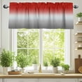 thumbnail image 2 of Abstract Valances for Windows, 42 x 12in, Red Grey Gradient Modern Art Rod Pocket Kitchen Valance Curtain Light Filtering Window Treatments for Living Room Bedroom, 1 Panel, 2 of 7