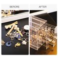 thumbnail image 3 of Labymos Acrylic Lastics Anti-Dust Jewelry / Ear Studs Case Transparent 3-Layer Ear Studs Storage Display, 3 of 8