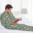 thumbnail image 6 of Fotbe Mushrooms And Rainbows Pattern Long Sleeve Pajama Set for Men,Sleepwear Set,2-piece Loungewear Set,Soft PJs Comfy Nightwear with Pockets-XX-Large, 6 of 7