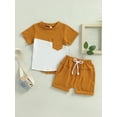 thumbnail image 2 of Coduop Toddler Baby Boys Shorts Set Short Sleeve T-shirt Tops with Shorts Tracksuits Summer Outfits, 2 of 7