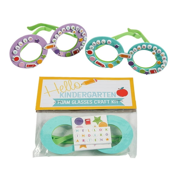 Fun Express 5 1/2" x 2 3/4" Kindergarten Foam Glasses Craft Kits - Makes 12
