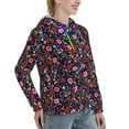 thumbnail image 6 of Easygdp Dancing Skeletons Floral Garden Womens Casual Hoodies Sweatshirts Long Sleeve Pullover Fall Pullover Tops Outfits Winter Clothes-Small, 6 of 7