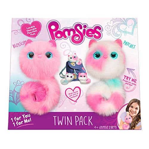 Los juguetes interactivos de peluche Pomsies Twin Pack, los estilos de empaque y los colores pueden variar Pomsies 816322019886