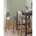 thumbnail image 2 of Black Grey Vintage Bar Stool Covers Set of 4, Retro Abstract Art Stretch Washable Bar Chair Covers with Backs, Removable Pub Counter Height Chair Cover for Kitchen Dining Room Cafe, 2 of 7