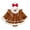 Brown, variant on Emitonse Toddler Rompers Girl Toddler Jumpsuit Baby Girl Christmas Fuzzy Plush Skirted Romper Dress With Red Bow Headband Holiday Outfit Size 12-18 Months,Brown