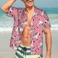 thumbnail image 7 of Sikiie Cute Cartoon Zebra Print Men's Hawaiian Shirt, Summer Beach Button Pocket Short Sleeve T-Shirt,3X-Large, 7 of 7