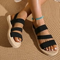 thumbnail image 4 of Platform Sandals for Women Girls 2025 Comfortable Summer Beach Strappy Slingback Flats Sandals, 4 of 8