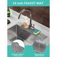 thumbnail image 2 of GHSDFBB Silicone Faucet Handle Drip Catcher Mat，Kitchen Faucet Sink Splash Guard，Sink Draining Pad Behind Faucet，Drying Pad for Kitchen & Bathroom Countertop Protect（Gray）, 2 of 7