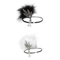 thumbnail image 1 of Diadema de de imitación de plumas 20 del partido de la iglesia de de las mujeres - 2 paquetes Jinwen Diademas Flapper Vintage, 1 of 8