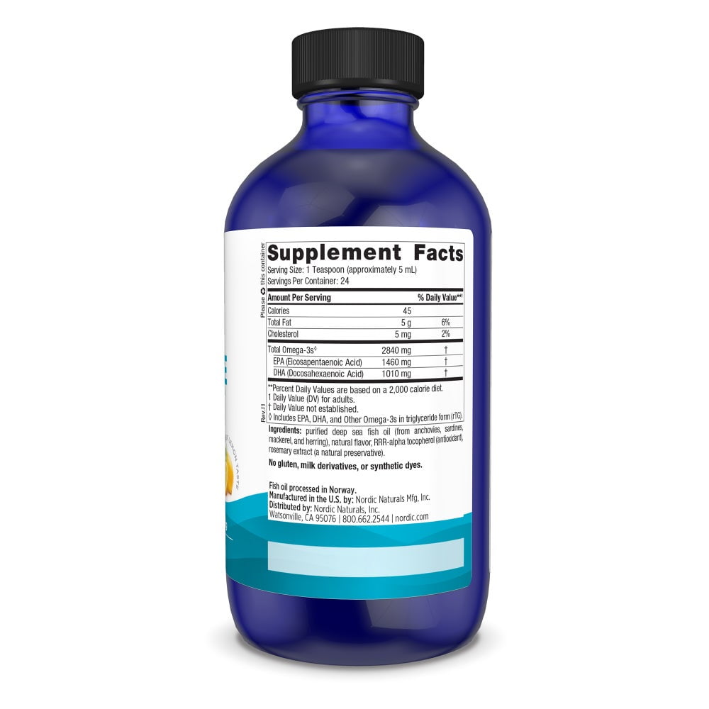 Nordic Naturals Ultimate Omega Liquid, 2840 Mg Omega-3s, Fish Oil, 4 Fl Oz