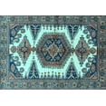 thumbnail image 1 of Ahgly Company Indoor Rectangle Persian Light Blue Traditional Area Rugs, 7' x 9', 1 of 4