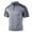 #342-Gray, variant on Mens Tactical Polo Shirt Solid Short Sleeve Stand Collar Military Outdoor Training Athletic Performance Top Khaki XL Gifts for Father