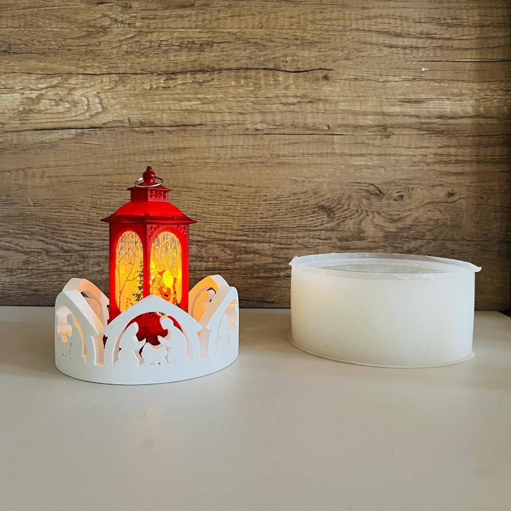lanema Candlestick Silicone Mold for Festival Celebrations Plaster Candle Holder Mould