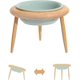 thumbnail image 1 of Ceramics Cat Bowl Adjustable Cat Food Bowl Kitty Bowl Raised Tilted Cat Water Bowl Pet Supplies Slanted Elevated Cat Bowl (600ml, Light Green), 1 of 4