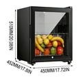 thumbnail image 3 of shyuyusa Mini Refrigerator With Small Freezing Compartment, Split Temperature Control Design, Household Portable Cold Storage Equipment for Personal Daily Food Storage, 3 of 6